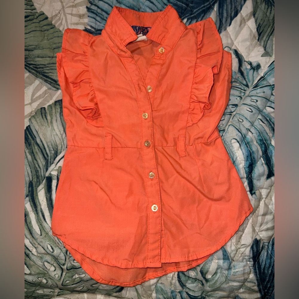 Girls One Step Up Button Down Blouse